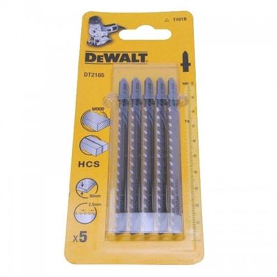 Pílový list na drevo a plast do 30 mm rovný rez pre priamočiare píly 100 mm 5 ks DeWALT DT2165
