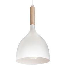 Luster na lanku NOAK WOOD 3xE27/15W/230V biela/buk