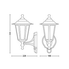 Philips 1747330PN - Vonkajšie nástenné svietidlo so senzorom 1xE27/60W/230V IP44