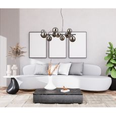 ITALUX PND-406007-10A-BCR - Luster na lanku CANELLO 10xG9/5W/230V čierna