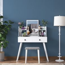 Kalune Design Toaletní stolek Margot 02 se stoličkou bílý