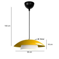 Závesné svietidlo na lanku MOONLIGH 1xE27/40W/230V žlté