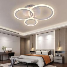 LED Stmievateľný prisadený luster LED/40W/230V biela + diaľkové ovládanie