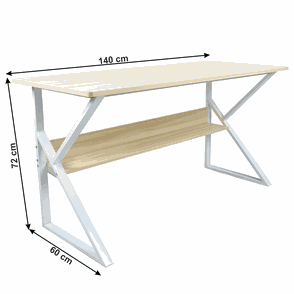 Pracovný stôl s policou TARCAL Tempo Kondela 140x60 cm