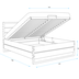 Dubová posteľ (výklopná) LOFT 160x200cm