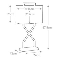 Elstead CROSS-TL-IVORY - Stolná lampa CROSS 1xE27/60W/230V zlatá/biela