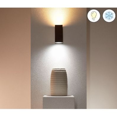 WiZ -LED RGBW Stmievateľné nástenné svietidlo UP&DOWN 2xGU10/4,7W/230V čierna Wi-Fi