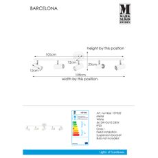 Markslöjd 107352 - Bodové svietidlo BARCELONA 5xGU10/12W/230V