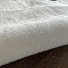 KONDELA Rabito umelá kožušina pod vianočný stromček 150x150 cm biela