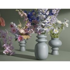 Modro-sivá keramická váza Kähler Design Kontur, výška 29 cm