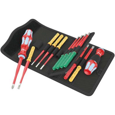 Wera 006631 Vymeniteľné skrutkovacie čepele Kraftform Kompakt VDE nerez 17 extra tenké 1 TIE (sada 17 ks)