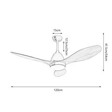 ZEVENTI - LED stropný ventilátor MURO LED/18W/230V Wi-Fi Tuya + DO