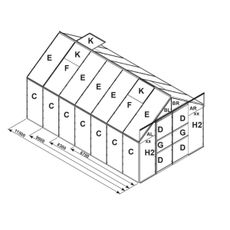 Náhradné zasklenie pre skleník VITAVIA URANUS 11500 PC 4 mm LG2543