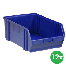 Plastové boxy BASIC, 305 x 480 x 177 mm, 12 ks, modré
