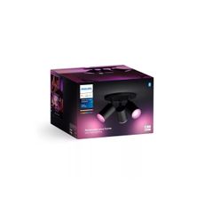 Philips - LED RGBW Stmievateľné bodové svietidlo Hue FUGATO 3xGU10/4,2W/230V čierna