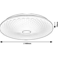 Rabalux 71184 - LED Stropné svietidlo GALETI LED/24W/230V 4000K pr. 40 cm