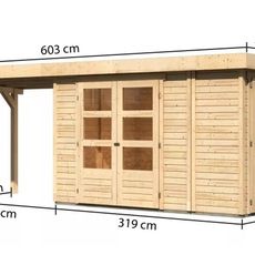 Drevený záhradný domček RETOLA 3 Lanitplast 578 cm