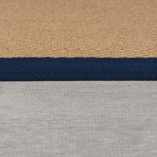 Flair Rugs , Kusový koberec Herringbone Border Kira Navy, 200x290, béžová, chodba / predsieň