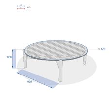 DEOKORK Záhradný stolík z akácie ZARAGOZA ø120 cm