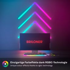 Brilo - LED RGBIC Stm. magnetická svetelná lišta Smart LED/24W/230V Wi-Fi Tuya