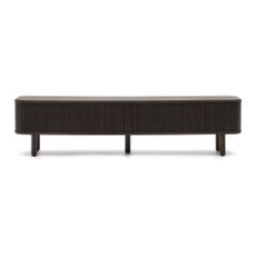 Tmavohnedý TV stolík v dekore jaseňa 200x50 cm Mailen – Kave Home