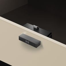 Zámok s čítačkou RFID kariet F131, hliník, čierny