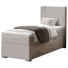 Boxspringová posteľ, jednolôžko, taupe, 80x200, pravá, BRED