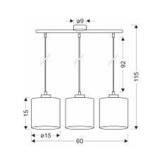Tmavozelené závesné svietidlo s textilným tienidlom ø 15 cm Patti – Candellux Lighting