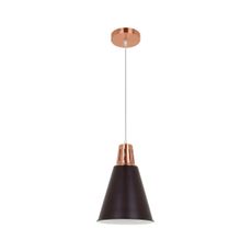 Klausen KL 6236 - Luster na lanku SHADE 1xE27/15W/230V medená/čierna