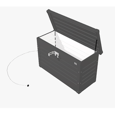 Biohort Úložný zamykací box (tmavo sivá metalíza) 100 cm