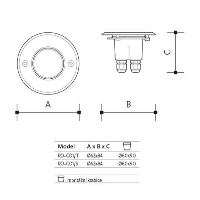LED Vonkajšie nájazdové svietidlo ROAD LED/0,5W/230V IP67 3000K
