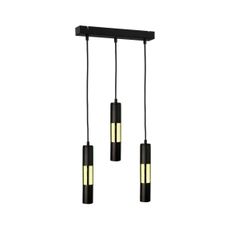 Luster na lanku MAGNUMA 3xGU10/50W/230V čierna/zlatá