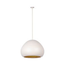 Luster na lanku LAVA 1xE27/15W/230V krémová/zlatá