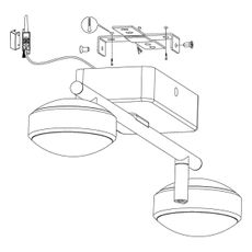 Eglo 97715 - LED RGB Stmievateľné bodové svietidlo CORROPOLI-C 2xLED/5W/230V