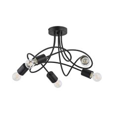 Prisadený luster TARGO 5xE27/15W/230V čierna