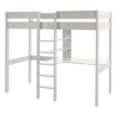 Biela vyvýšená detská posteľ 90x200 cm Pino - Vipack