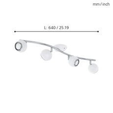 EGLO 31004 - LED Bodové svietidlo BIMEDA 4xGU10/3W LED