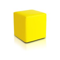 Sedací vak taburetka Block kocka žltá ekokoža TiaHome
