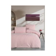 Ružové 4-dielne predĺžené obliečky na dvojlôžko s plachtou 200x220 cm – Mila Home