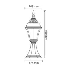 LED Vonkajšia lampa PARIS 2 1xE27/4,9W/230V