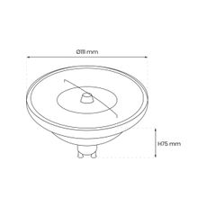 LED Stmievateľná žiarovka AR111 GU10/10,5W/230V 3000K