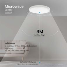 LED Kúpeľňové stropné svietidlo so senzorom LED/36W/230V IP44 4000K pr. 42 cm+DO