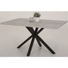 Jedálenský stôl Cleo 140x90 cm, šedý betón%
