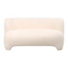 Biela pohovka z textílie buklé 142 cm Ardor – Leitmotiv
