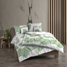 Kvalitex Bavlnené obliečky Tropical biela, 140 x200 cm, 70 x 90 cm, 140 x 200 cm, 70 x 90 cm