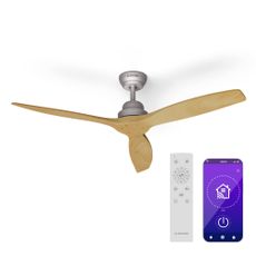 Klarstein Santa Elena Smart 52", Ø 132 cm stropný ventilátor, 10260 m³/h, lopatky z pravého dreva, 6 nastavení rýchlosti, diaľkové ovládanie