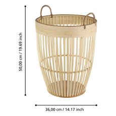 Eglo 426512 - Dekoračný kôš NARAHA 50x36 cm bambus