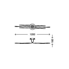 Briloner 3340-062 - LED Stmievateľné stropné svietidlo TWIN 6xLED/7,5W/230V