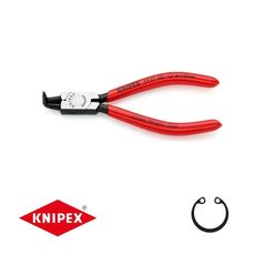 Kliešte na poistné krúžky 130 mm, vnútorne zahnuté. Knipex 44 21 J01 - DIN 5256 D. Leštené, potiahnuté plastom