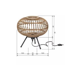 Stolná lampa BASICLABEL 1xE27/40W/230V bambus